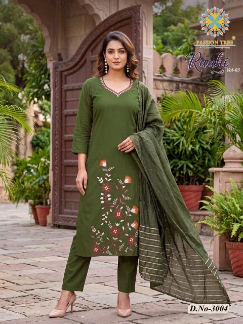 Passion tree raahi vol-3 daily wear silk kurtis wholesale